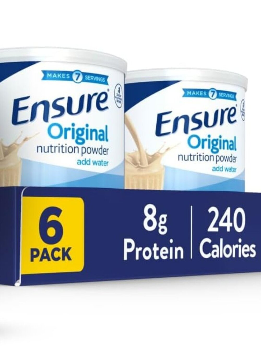 6-PACK Ensure Original Nutrition Powder Vanilla 8g Protein - 14.1 oz 07/26